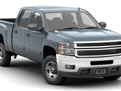 GENERIC CREW CAB PICKUP TRUCK 17 3D model