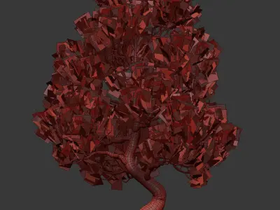 Decorative pine v3 Low-poly 3D model