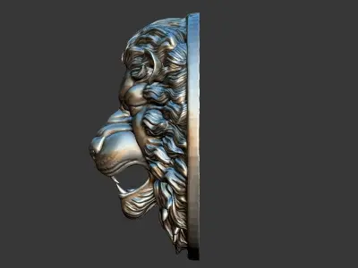 Lion Face design Shield 3D print model