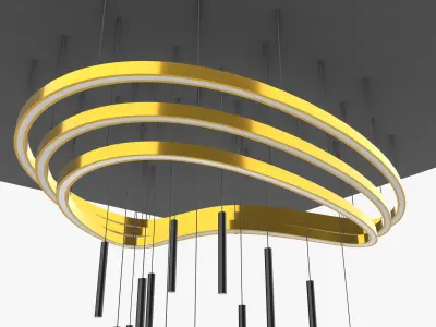 Pendant Ceiling Light 02 3D model