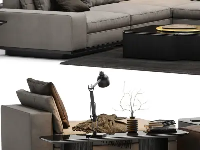 Lawrence Sofa Set 3D model
