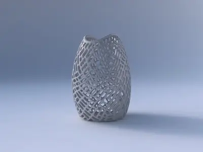 Bowl compressed with lattice tiles 3D print model