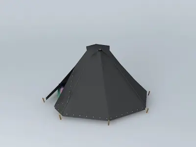Kohte tent trekking version Free 3D model