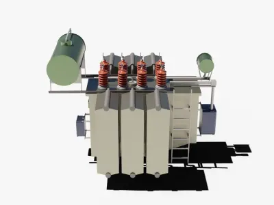 Power Transformer Low-poly 3D model