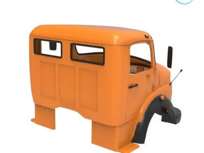 Mercedes-Benz Truck 1924-2624 Cabin - Full Professional Version 3D print model
