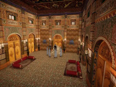 Senate House Interior Low-poly 3D model