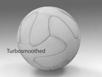 Euro qualifier 2018 official match ball PBR Low-poly 3D model
