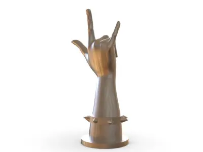 Rock Hand Rings Holder 3D print model