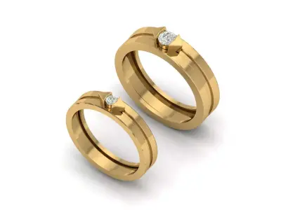 Couple Ring 3D print model buy