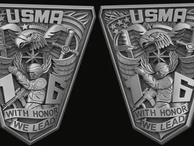 The bas-relief for the ring of the United States 2016 3D print model