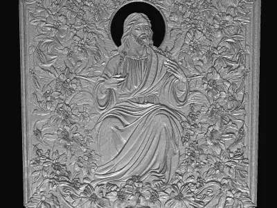 Sacred Harmony in Floral Art 3D print model