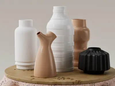 SET JARRONES DECORATIVOS - FLOREROS - VASOS 3D print model