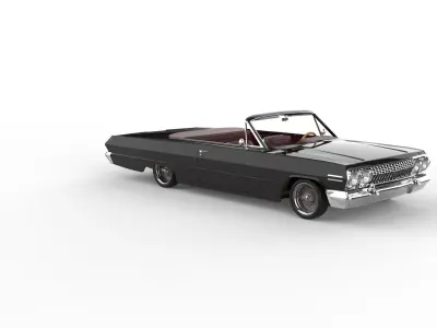 Chevrolet Impala 1963 2 door open top 3D print model