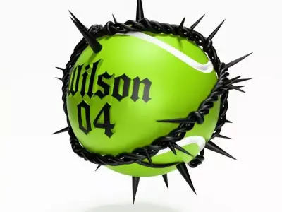 Wilson Tennis Ball Thorn toy 3D print model