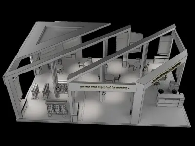 Booth Exhibition Stand a60 3D model