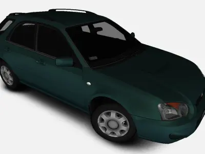 Subaru Impreza GGB Wagon 16TS AWD EU-Spec 2005 Gameready Low-poly 3D model