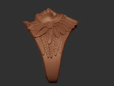 Red Indian Ring 3D print model