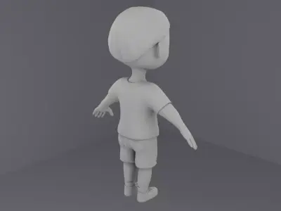 Cute Chibi Stylized 3D Cartoon Model 3D model