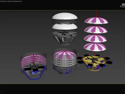 Quadro Ionic Thruster Drone -Modular Lifter Kit 3D print Concept 3D print model