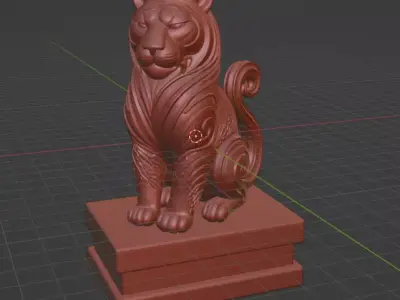 Minimalist Tiger  Decoration 3D print model