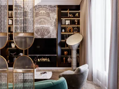 Green Luxurious Bedroom 3D model