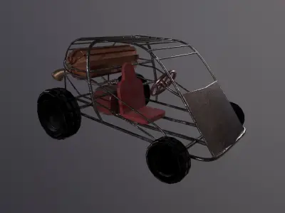 Buggy Car 3D Modelling Low-poly 3D model