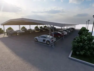 Roof Parking-Parking Lot 3D model get