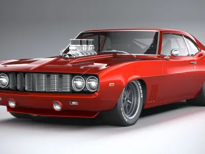 Generic classic muscle car 3D model