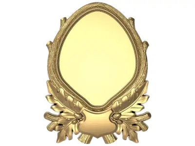 carved frame 3D model 5