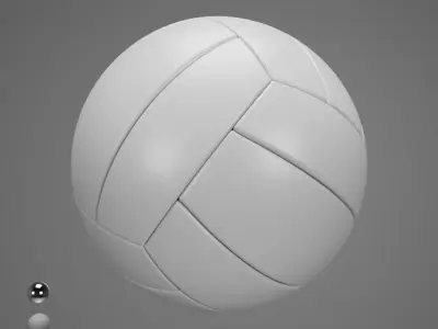 Volleyball White 3D model