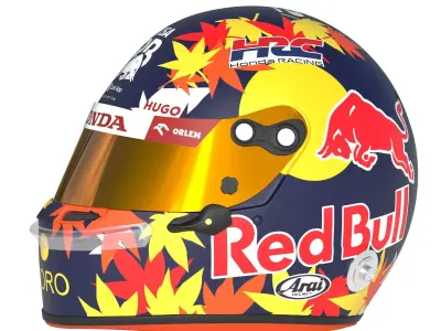 F1 Yuki Tsunoda Helmet 2024 3D model