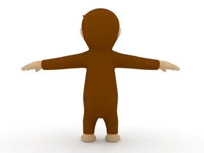 Cartoon Monkey Character  3D model Rigged 3D model