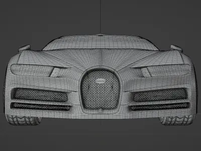 BUGATTI CHIRON CARBON FIBER 3D model