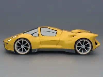 Exanox sportscar concept 3D model