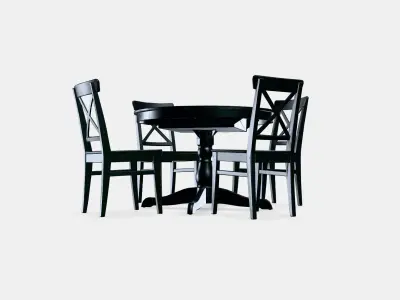 INGATORP - INGOLF table and 4 chairs 1 Low-poly 3D model