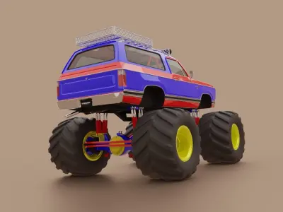 Dodge RAM charger 1979 Monster Truck 3D model