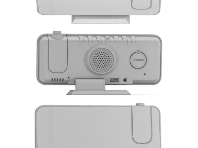 Digital Projection Alarm Clock EN8827 3D model