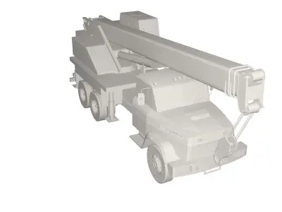 Kraz crane truck 3D model