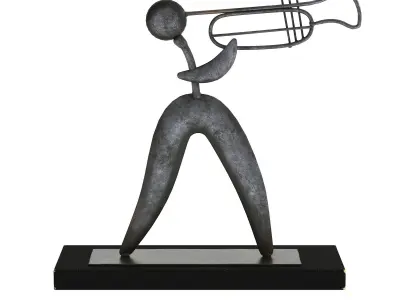 Brass Elegance Decor Trumpet 3D model