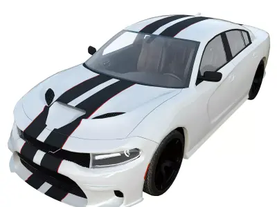 Dodge Charger SRT Hellcat Low-poly 3D model