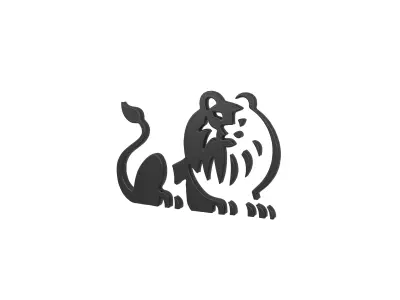 Lion Emblem v4 003 Low-poly 3D model