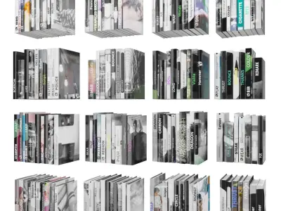 Books 150 pieces 4-9-2 Low-poly 3D model