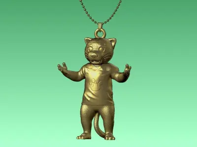 NFL - Necklaces CAROLINA PANTHERS FOOTBALL- Hanging Figurine 3D print model