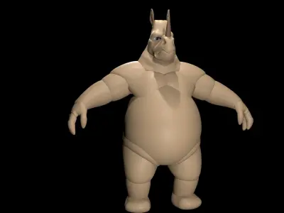 Rhino Character 3D model