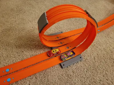 Two-Track Loop for Hot Wheels Cars and Monster Trucks 3D print model