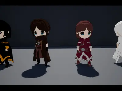 Stylized Character - For Unreal Engine Low-poly 3D model