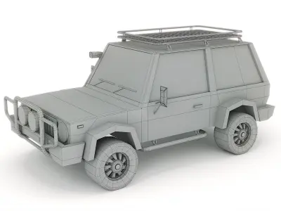 Cartoon SUV 3d model 3D model