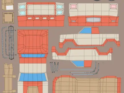 Cartoon Racing City Cars Pack Low-poly 3D model