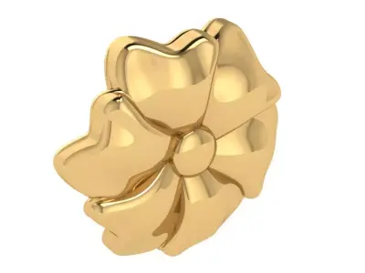 flower earing diamond in center  3D print model