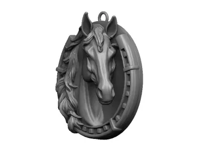 horse with horse shoe 3D print model purchase